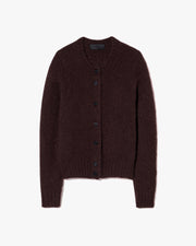 SASKIA CASHMERE CARDIGAN IN BURGUNDY