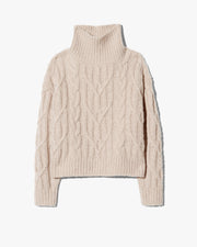 FAIRINY CASHMERE SWEATER IN BEIGE MELANGE