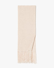 MORRISSEY SCARF IN IVORY/BEIGE MOULINE