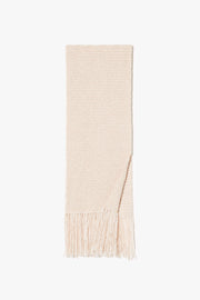 MORRISSEY SCARF IN IVORY/BEIGE MOULINE