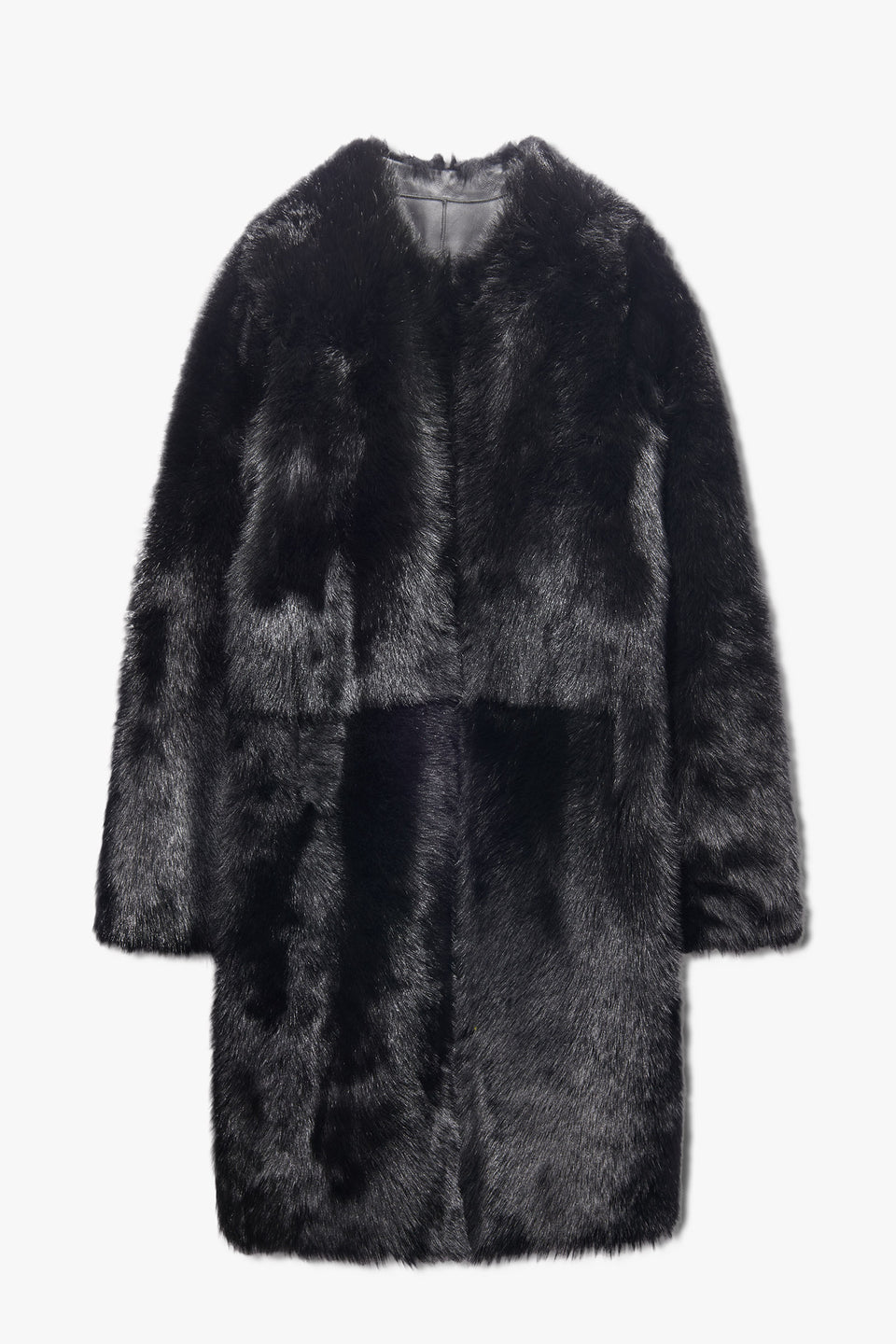 GRISETTE SHEARLING COAT IN GRISETTE SHEARLING COAT