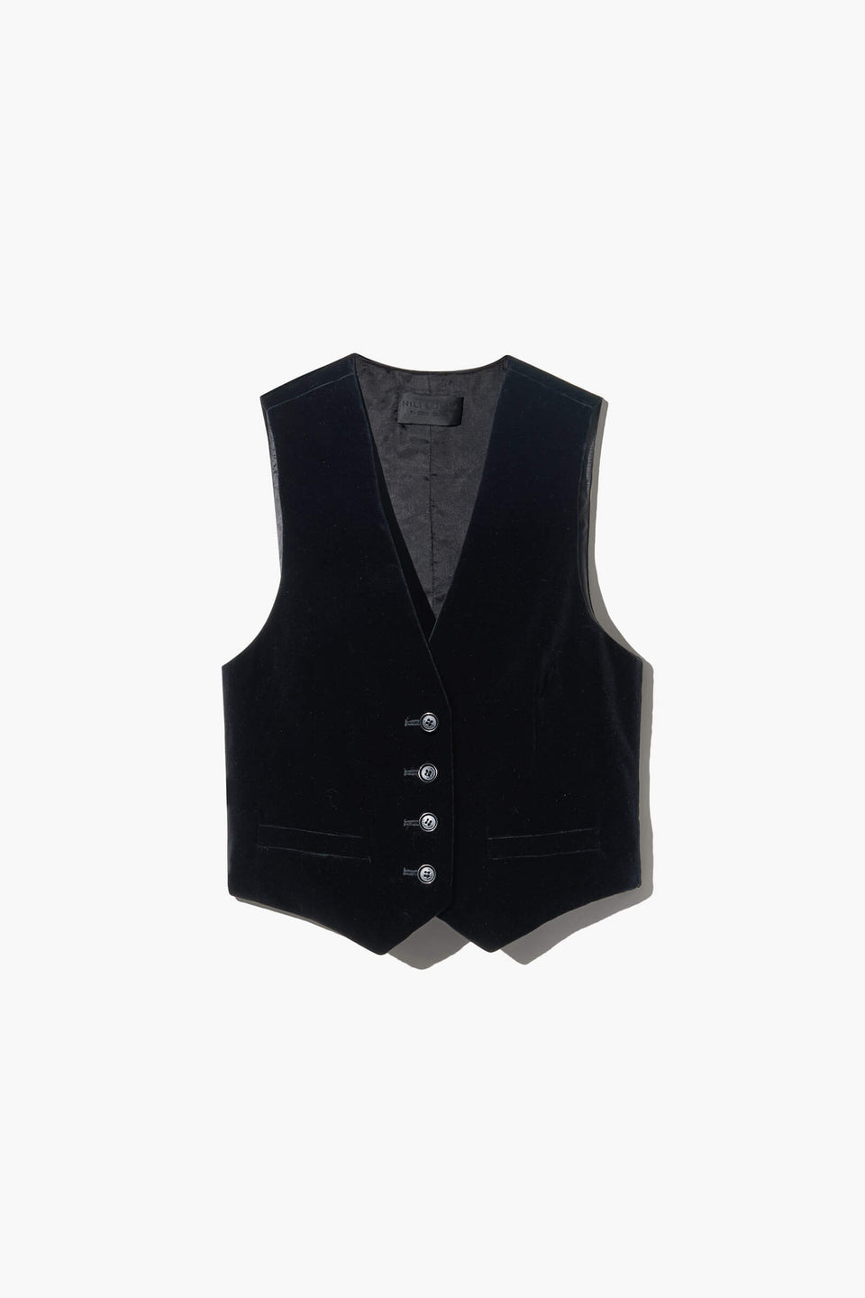 ISMAEL TAILORED VELVET VEST IN BLACK