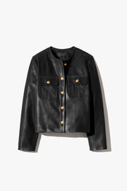 KITRA LEATHER JACKET IN BLACK