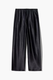 MARLOW WIDE LEG SILK PANT IN JET BLACK