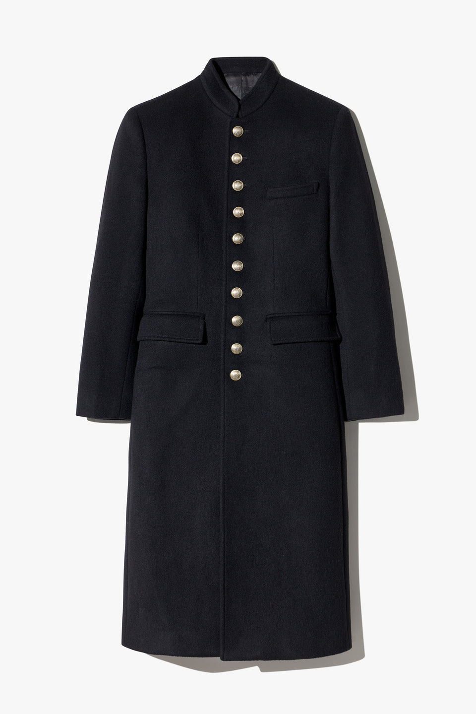 STETSON MILITARY WOOL COAT IN BLACK
