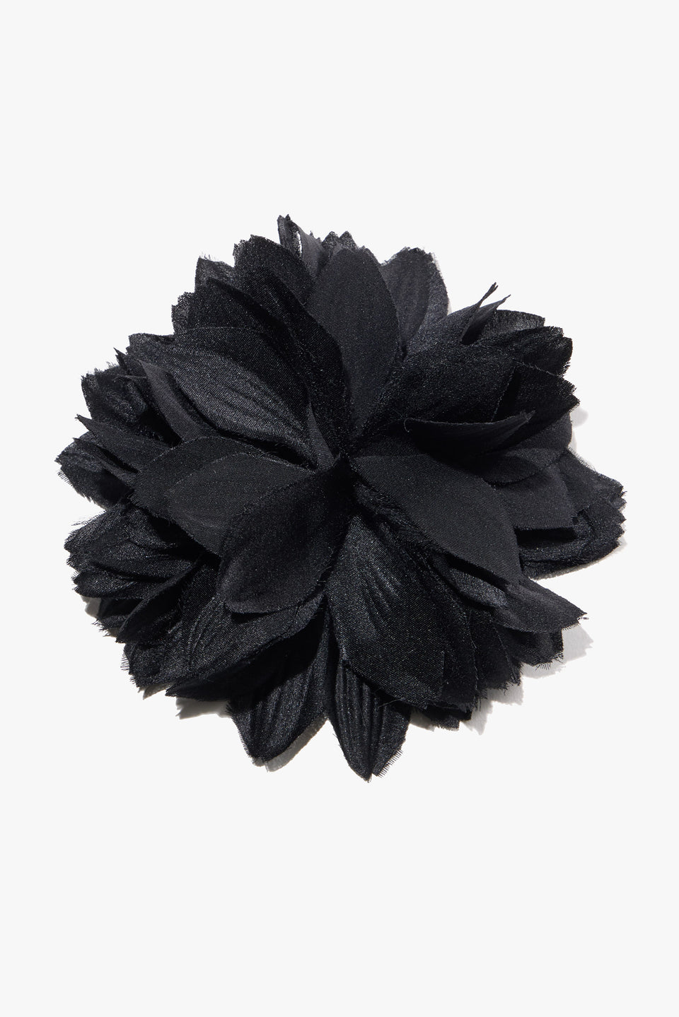 FLORAL SILK BROOCH IN BLACK