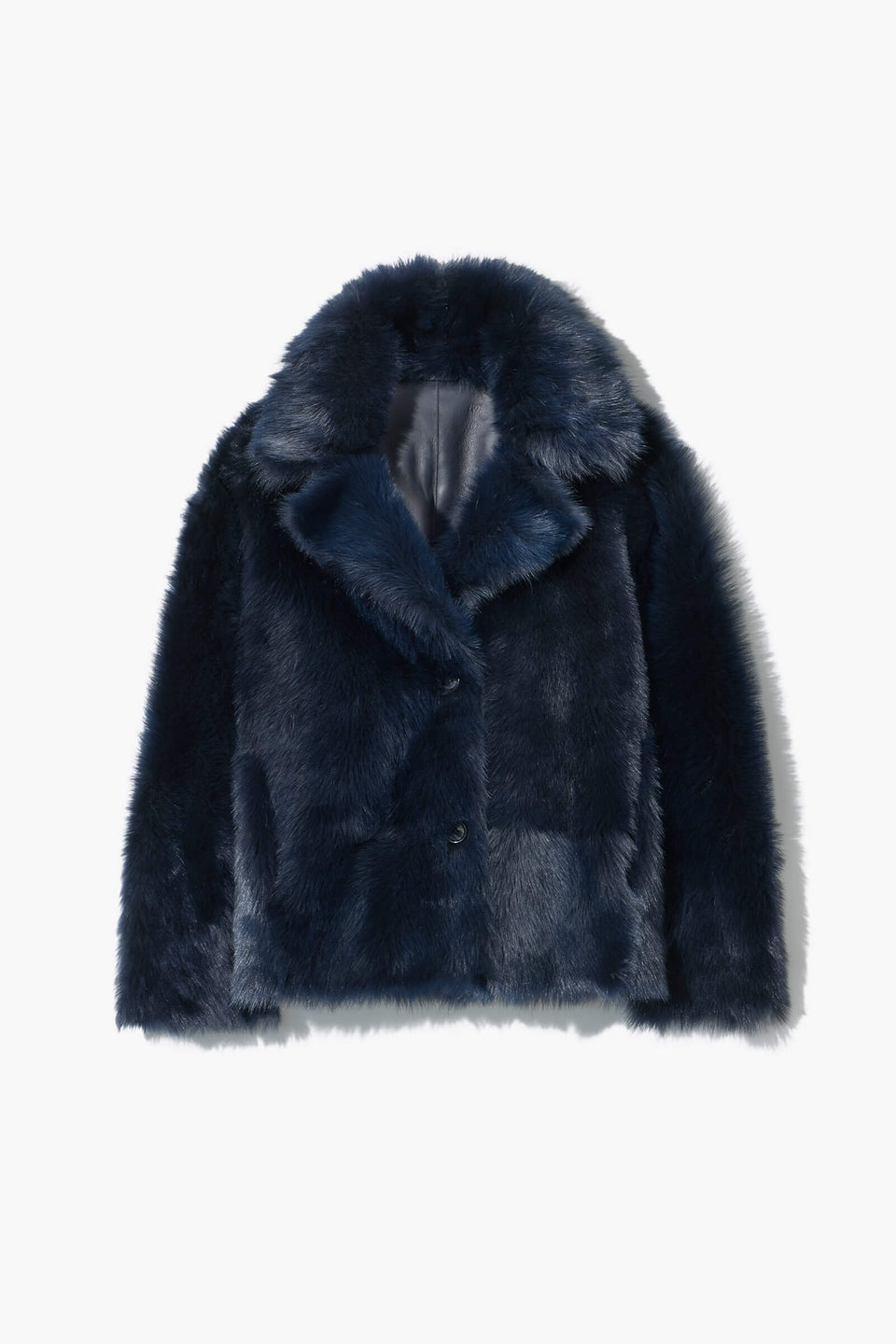LUCE SHEARLING SHORT COAT IN MIDNIGHT