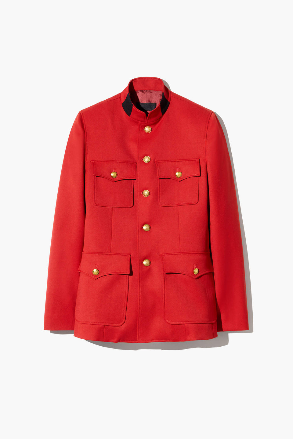 ROSEMONDE WOOL JACKET IN RED W/ BLACK