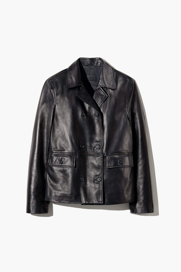 DORIAN LEATHER PEACOAT