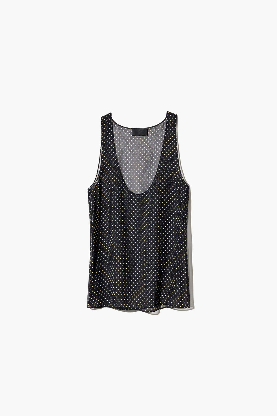 JIN SILK TANK IN BLACK/CREAM SMALL DOT