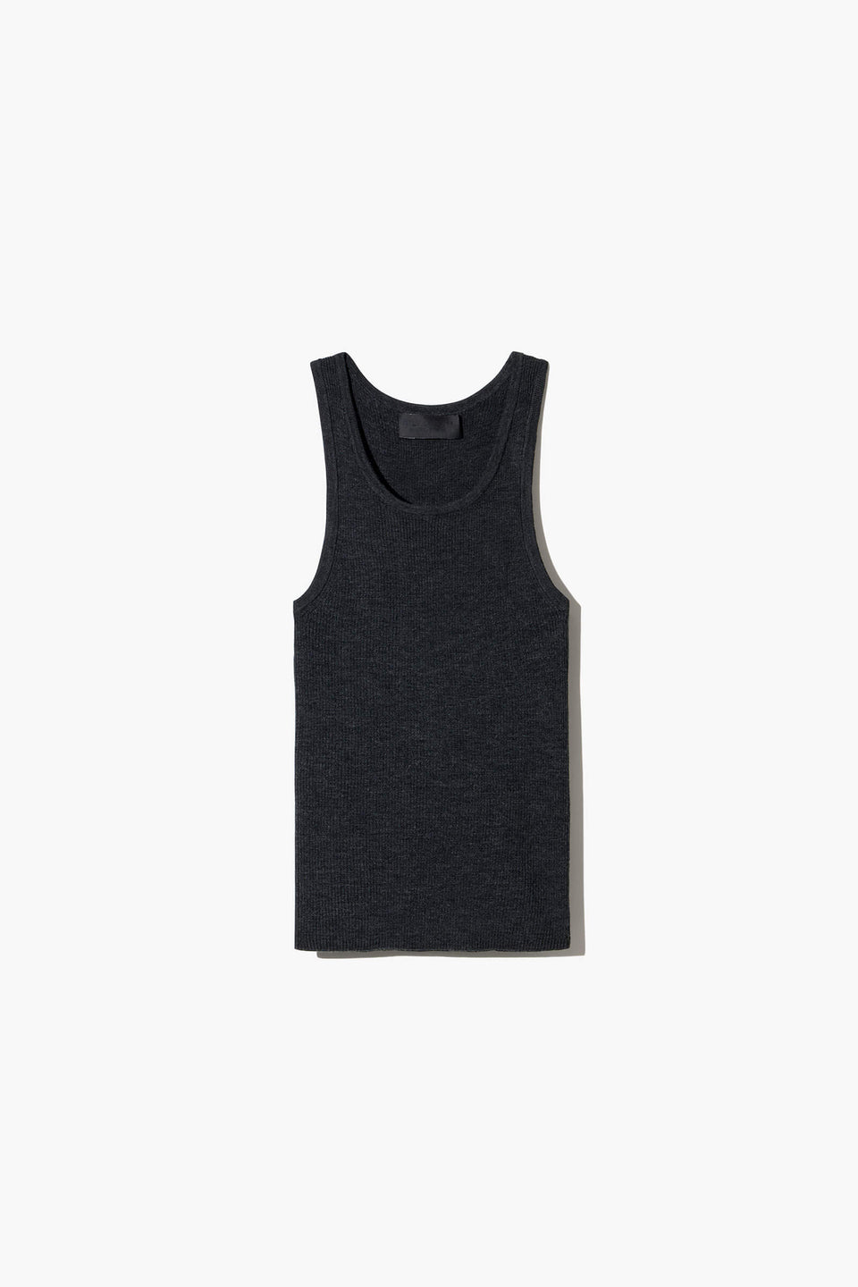 LOTTIE WOOL TANK IN DARK CHARCOAL MELANGE