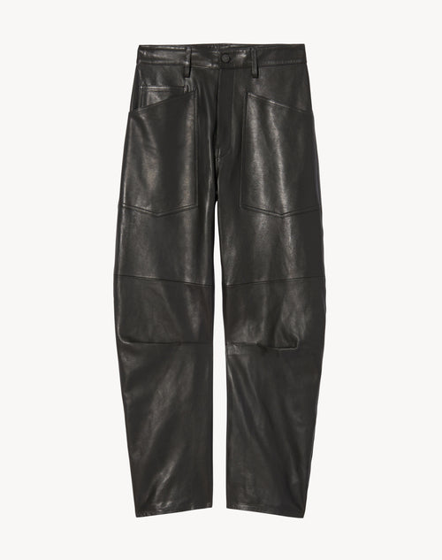 SHON LEATHER PANT IN BLACK