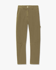 CARPENTER COTTON PANT IN OLIVE GREEN