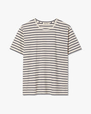 PIERRE TEE IN NAVY/IVORY STRIPE