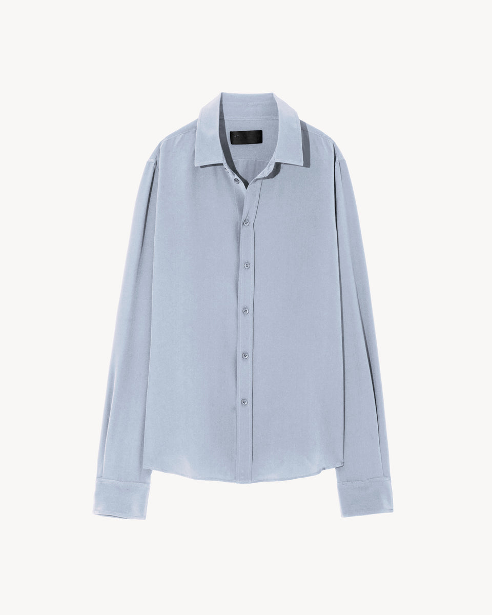GAIA SILK SHIRT IN VINTAGE BLUE