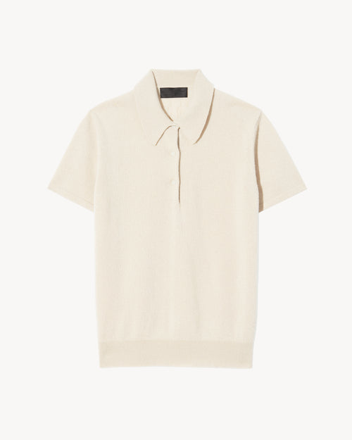 MILOS CASHMERE POLO IN IVORY