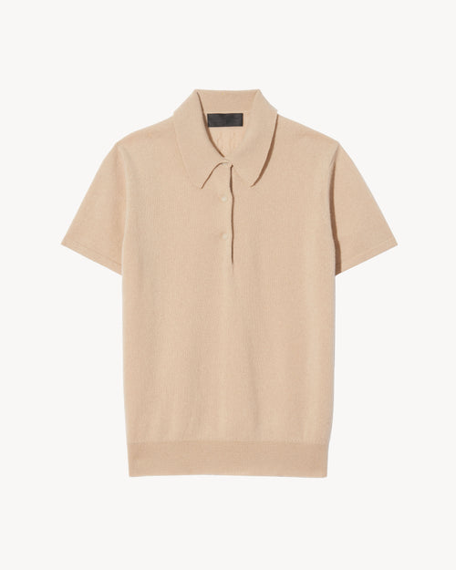 MILOS CASHMERE POLO IN TAUPE