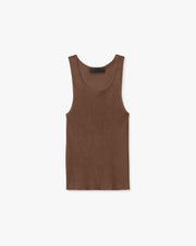 LOTTIE SILK KNIT TANK IN AUBURN