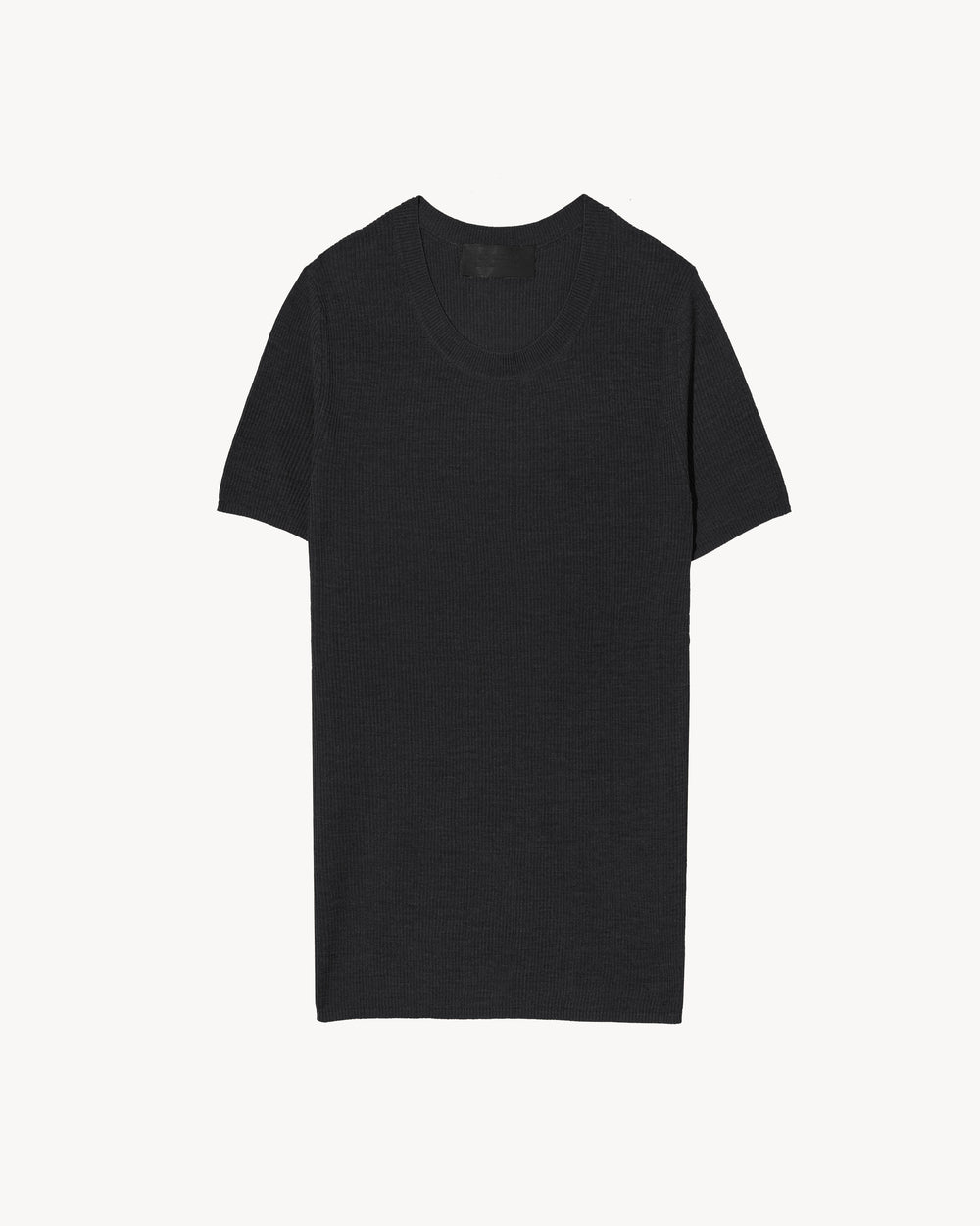 HETTIE SILK KNIT TEE IN BLACK