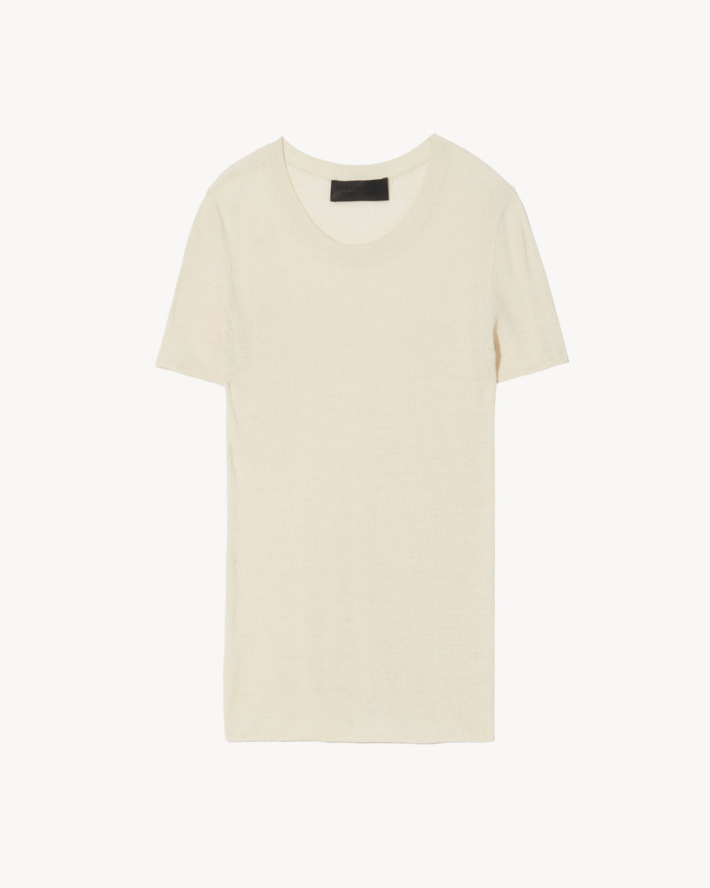 HETTIE SILK KNIT TEE IN IVORY