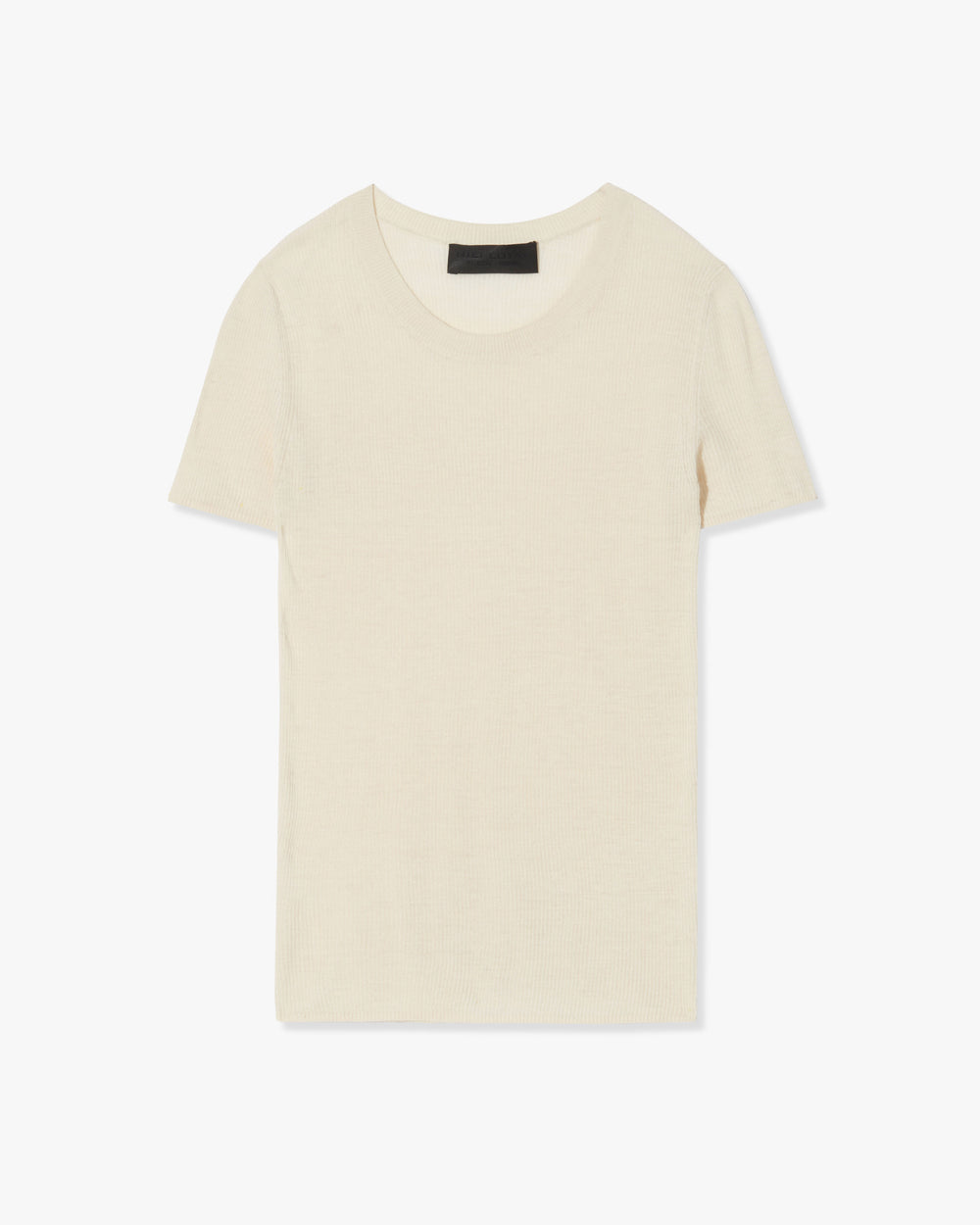 HETTIE SILK KNIT TEE IN IVORY