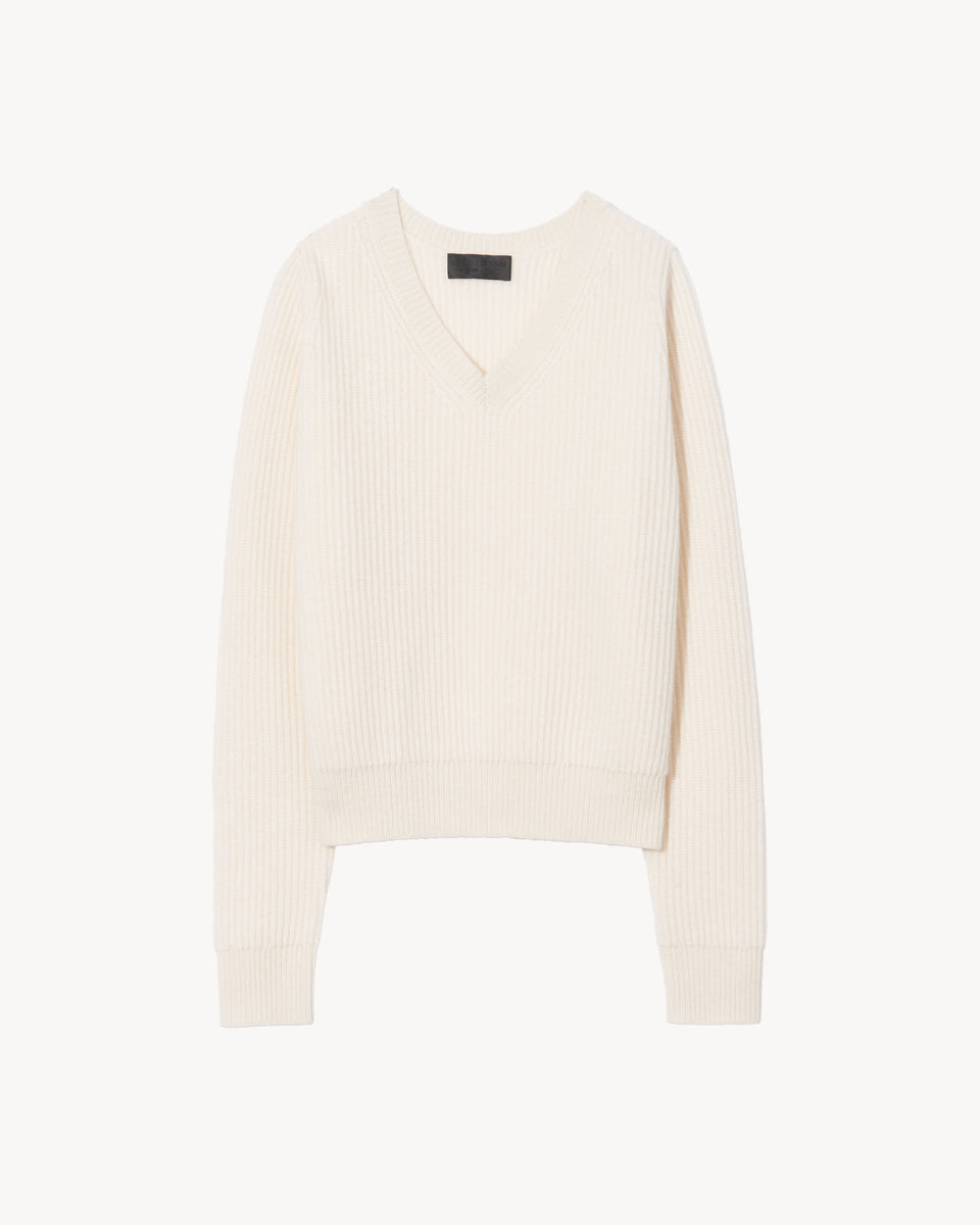 KORINA CASHMERE SWEATER IN IVORY