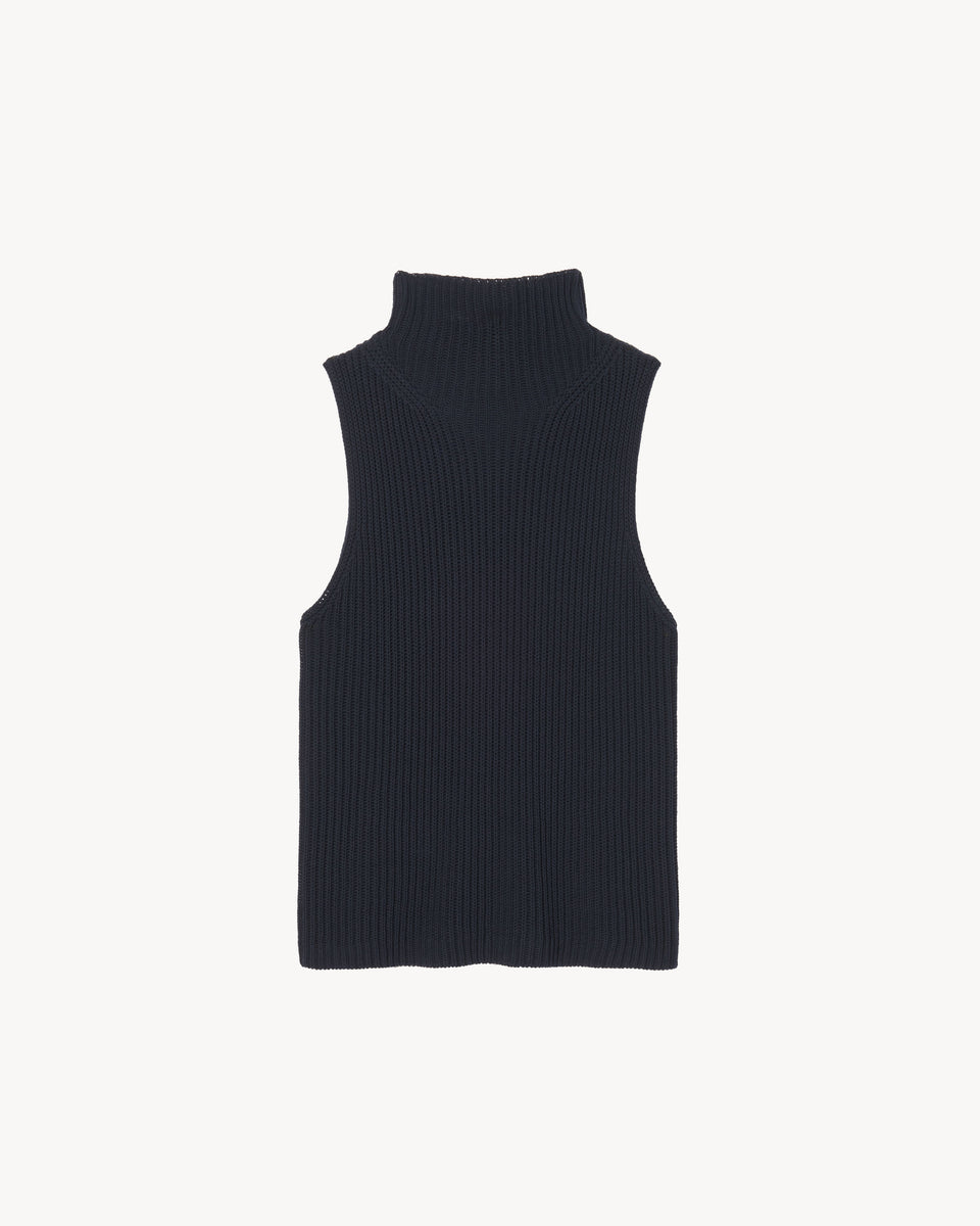 SONIA SWEATER TANK IN DARK NAVY