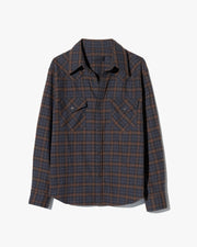 TRAVIS BUTTON UP SHIRT IN HAZELNUT/GRAPHITE PLAID