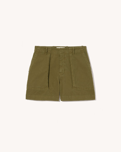 UTILITY SHORT IN MILITARY GREEN