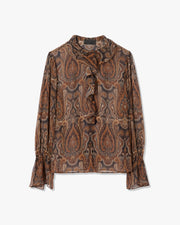 CECILY SILK BLOUSE IN MEDALLION PAISLEY