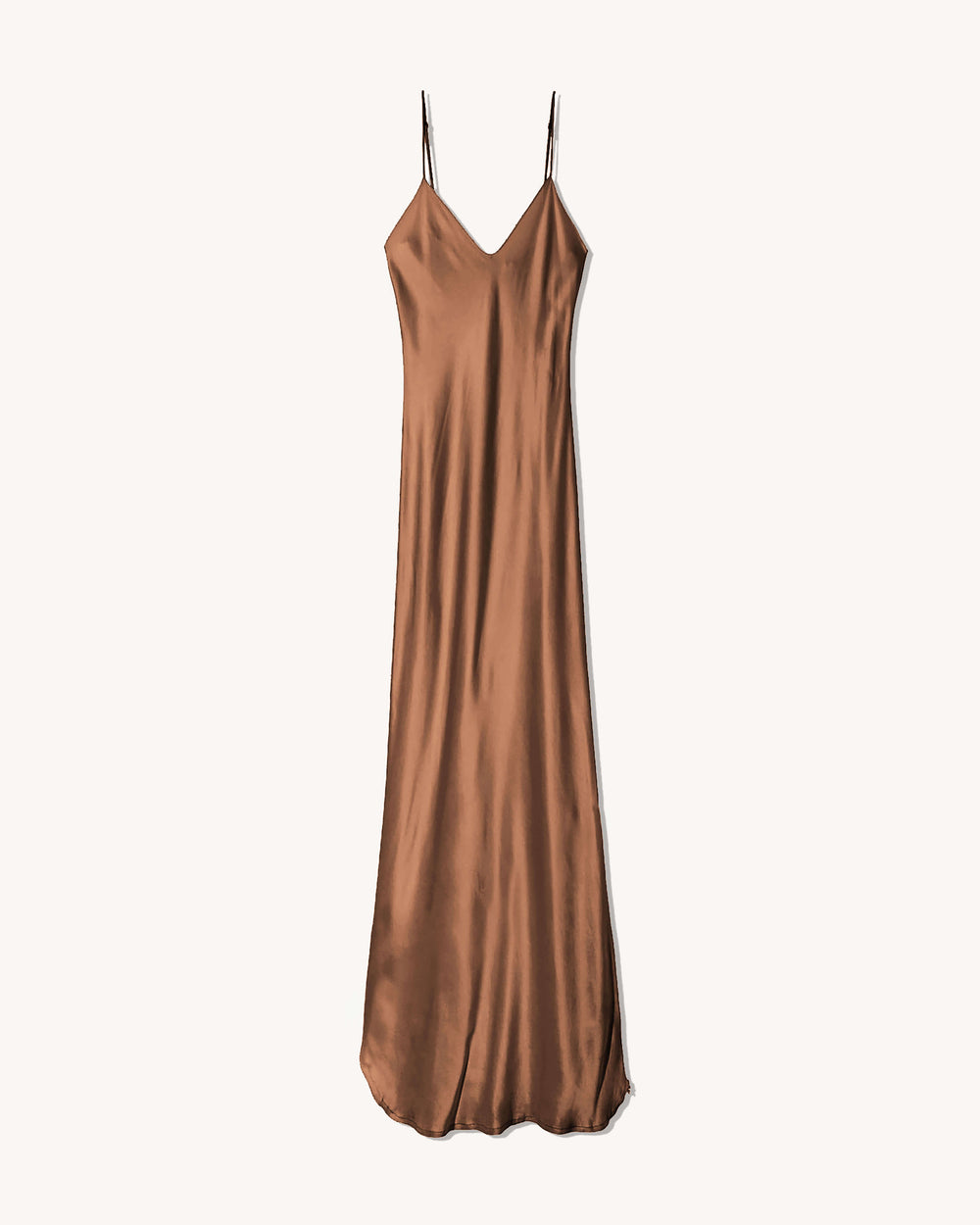 CAMI SILK GOWN IN WHISKEY