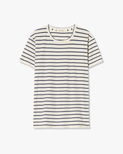 LANA TEE IN NATURAL/NAVY STRIPE