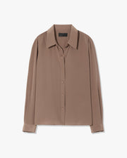SIMONE SILK SHIRT IN TAUPE