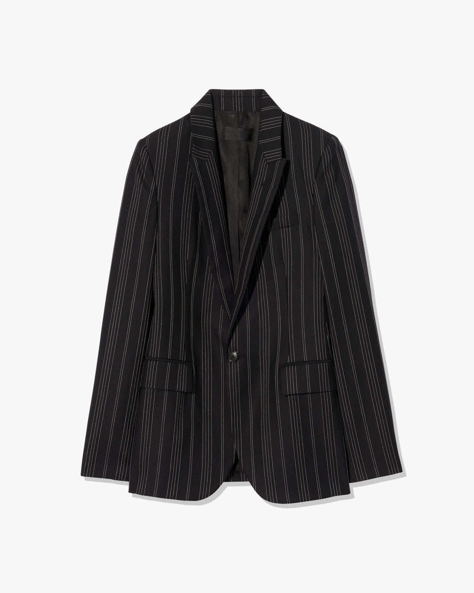 ANABEL JACKET IN BLACK PINSTRIPE