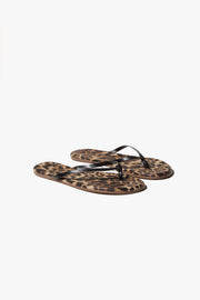 NL X TKEES LEATHER FLIP FLOP IN VINTAGE LEOPARD PRINT
