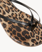 NL X TKEES LEATHER FLIP FLOP IN VINTAGE LEOPARD PRINT