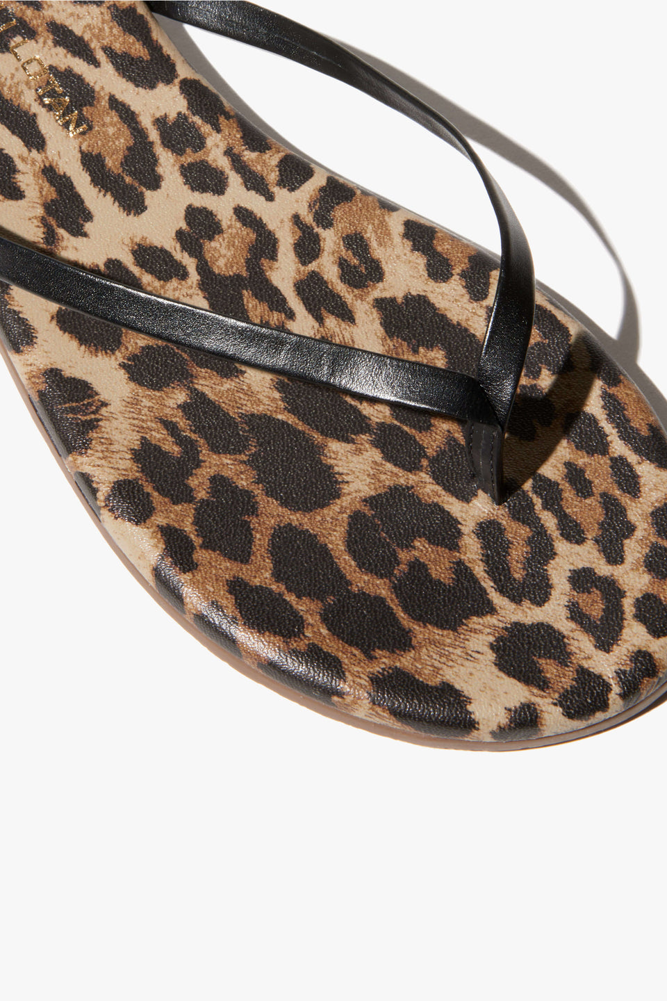 NL X TKEES LEATHER FLIP FLOP IN VINTAGE LEOPARD PRINT
