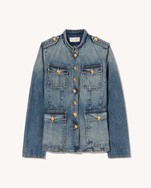 GERALDINE DENIM JACKET IN SIMON WASH
