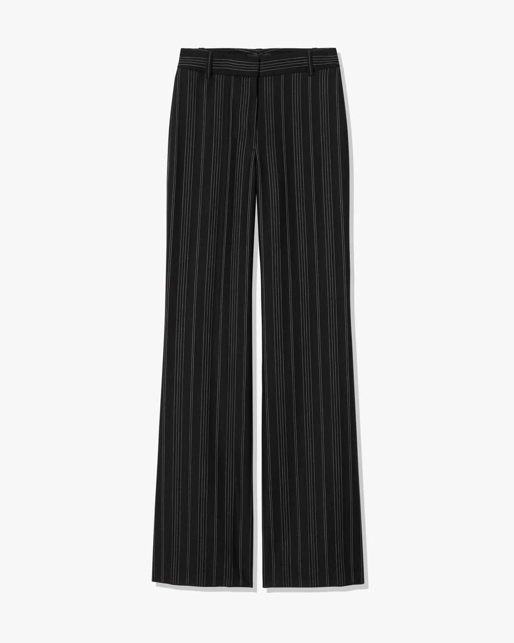 EFFY WOOL PANT IN BLACK PINSTRIPE