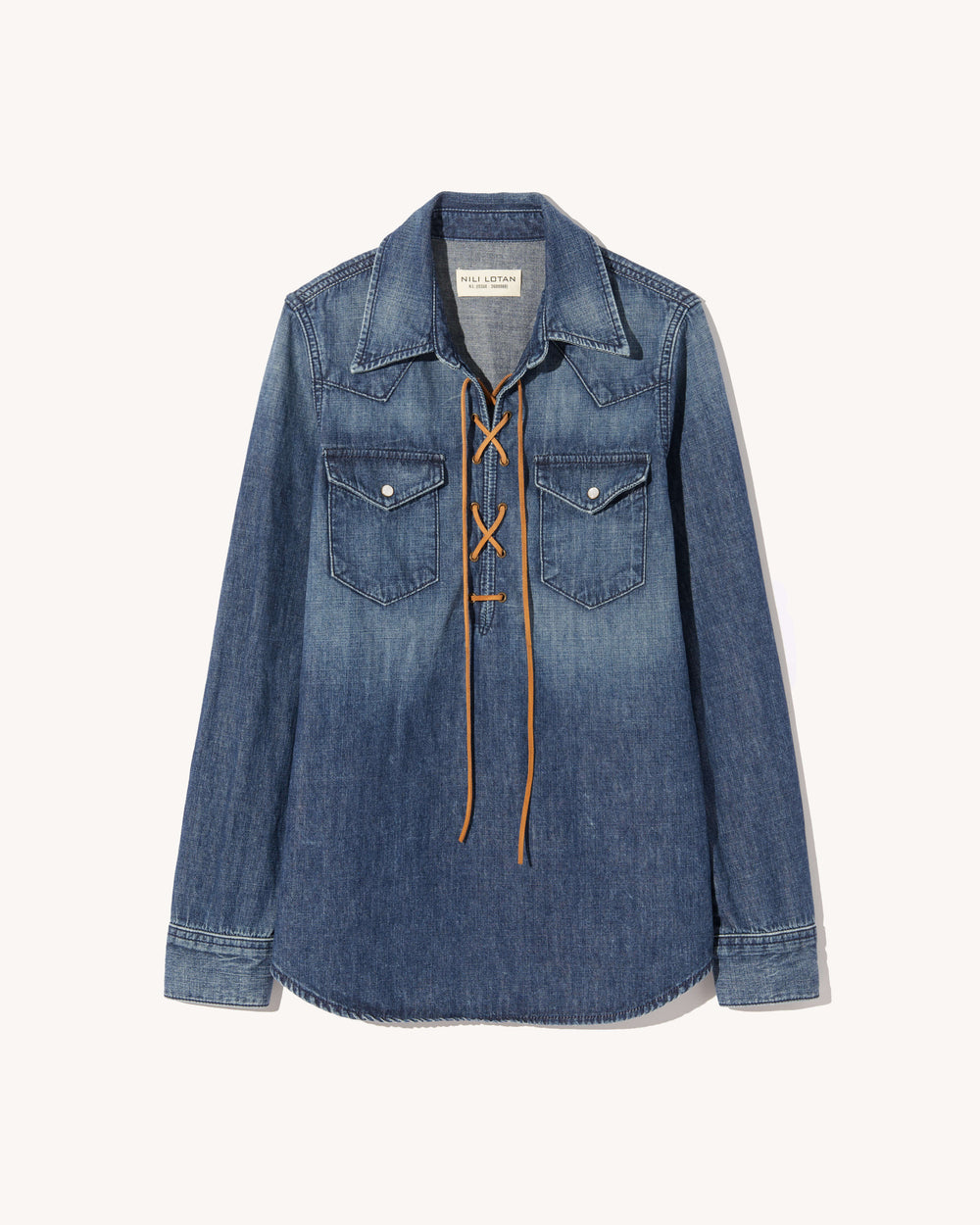 COLLINS DENIM SHIRT IN CLASSIC WASH