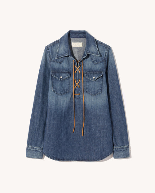 COLLINS DENIM SHIRT IN CLASSIC WASH