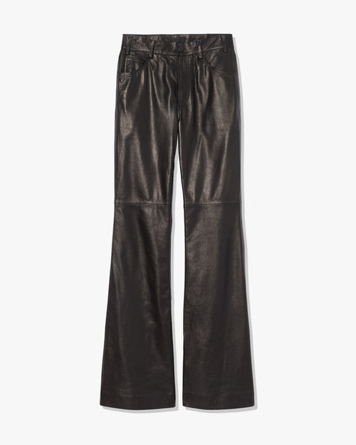 ROE LEATHER PANT IN BLACK