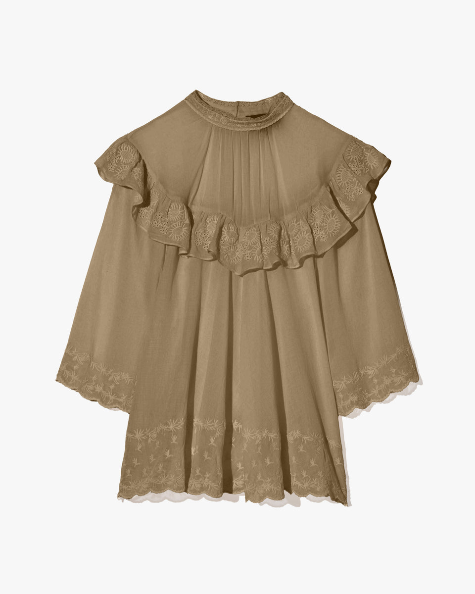 ALAIN BLOUSE IN MILITARY GREEN