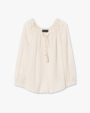 CARLEY SILK BLOUSE IN IVORY