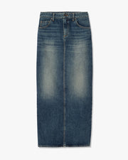 OZZY DENIM SKIRT IN SIMON WASH