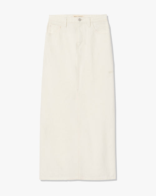 OZZY DENIM SKIRT IN CREAM