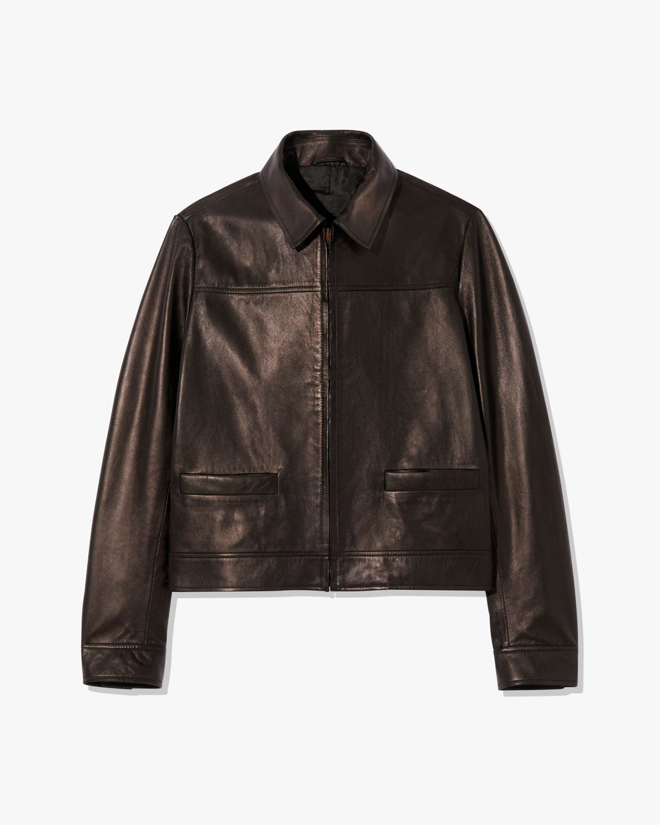 FREDDIE LEATHER JACKET IN BLACK