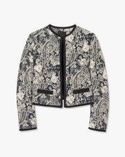 BONO JACKET IN MIXED PAISLEY PRINT