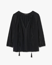 CRISTO SILK BLOUSE IN BLACK