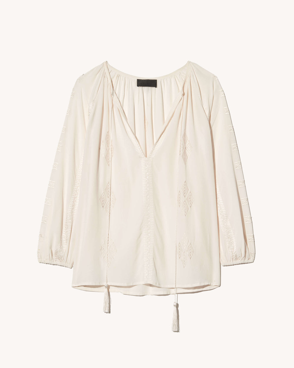 CRISTO SILK BLOUSE IN IVORY